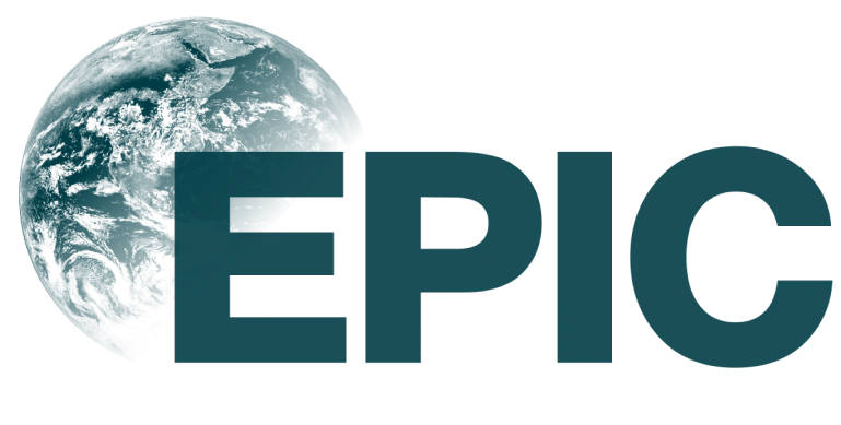 EPIC logo with globe in background